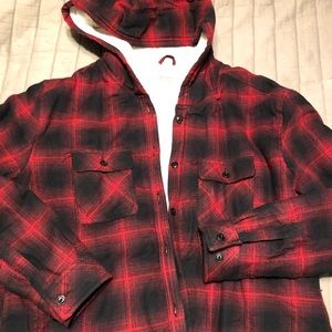 Red & black plaid lined jacket